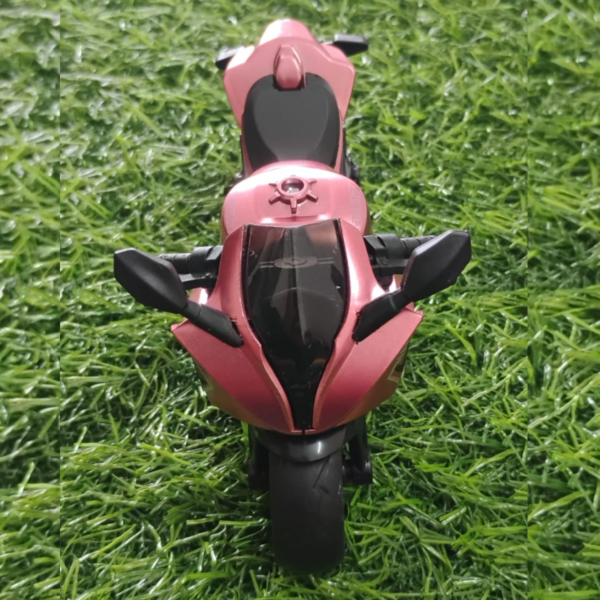 Metallic Red Sports Bike Toy for Kids – Realistic & Durable Design - Image 3